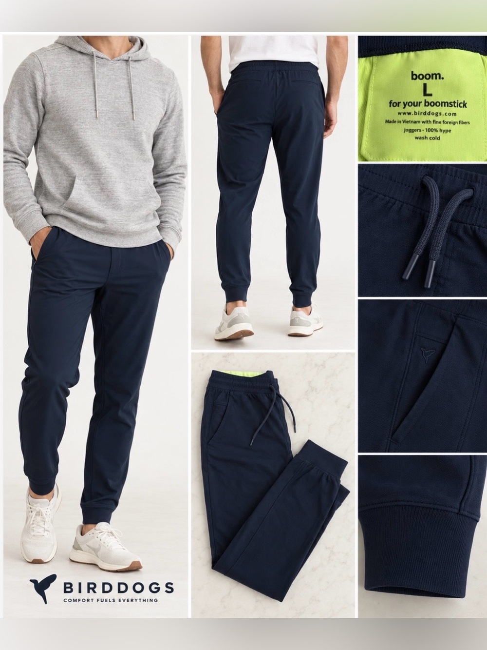 Birddogs Men's "Boom for your Broomstick" Gabe Ruths Jogger Navy - Large